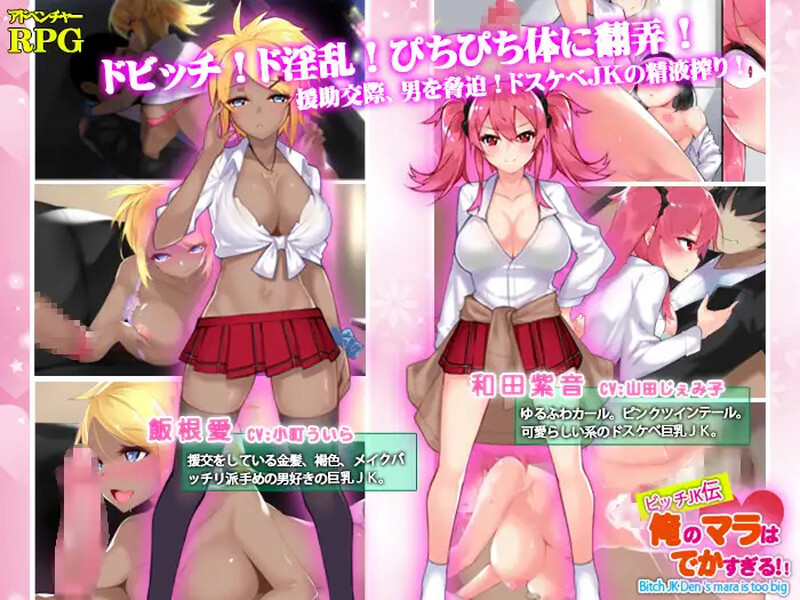 新汉化【探索RPG/校园JK/巨乳/爆乳】我的鸡鸡太大了（ビッチJK伝 俺のマラはでかすぎる）v1.0内嵌AI汉化版 [PC+安卓1.80G]