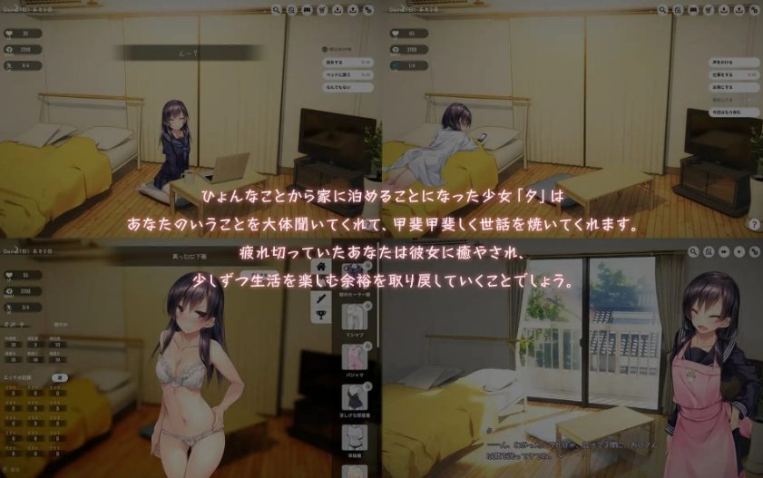 【PC/官中/互动/SLG游戏/1.40G】 1room -家出少女- (One Room: Runaway Girl) Ver1.23a 官方中文版+存档+互动SLG游戏+1.40G